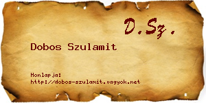 Dobos Szulamit névjegykártya
